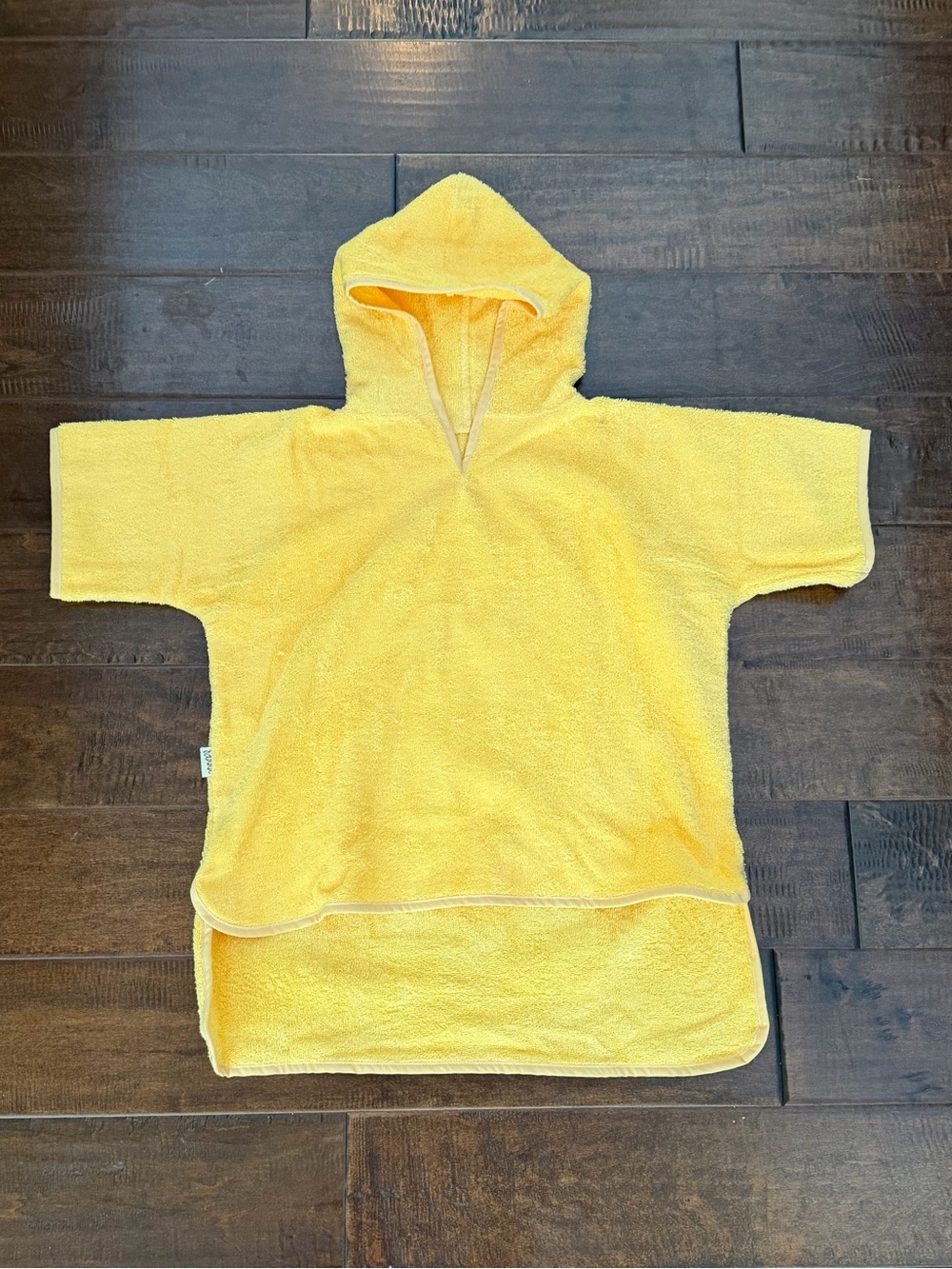 🆕 Children's Golden-Yellow Hooded Poncho Towel - Size 2T-3T